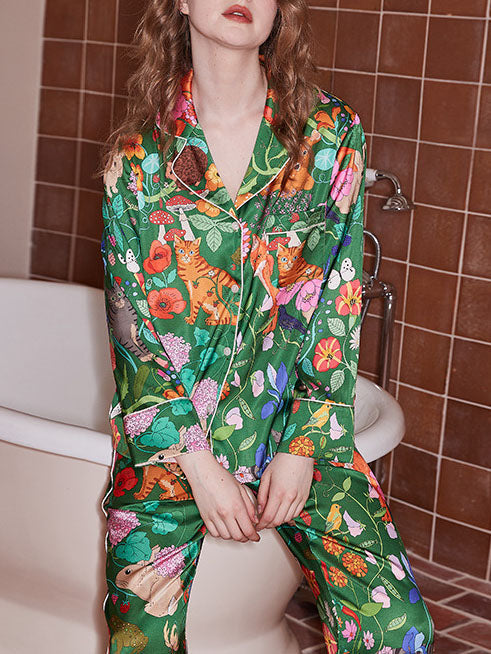 Groene Bos Tuin Pyjama Set