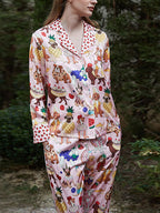 Roze desserthond pyjamaset