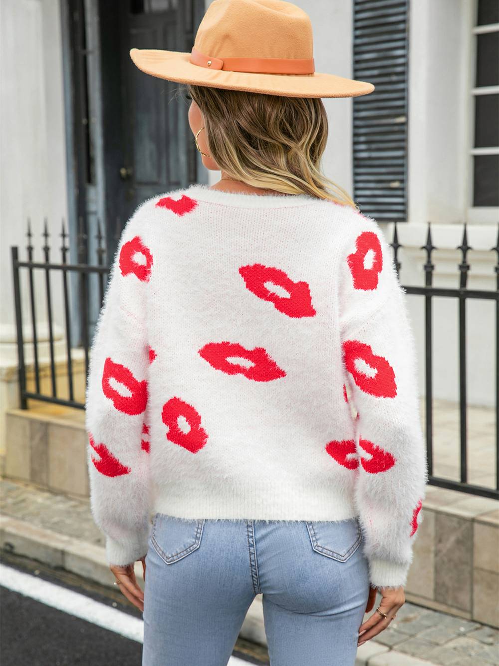 Lips of Love trui met ronde hals