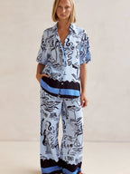 Casual Gebreid Cardigan Huis Set