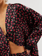 Pyjamaset met rozenprint