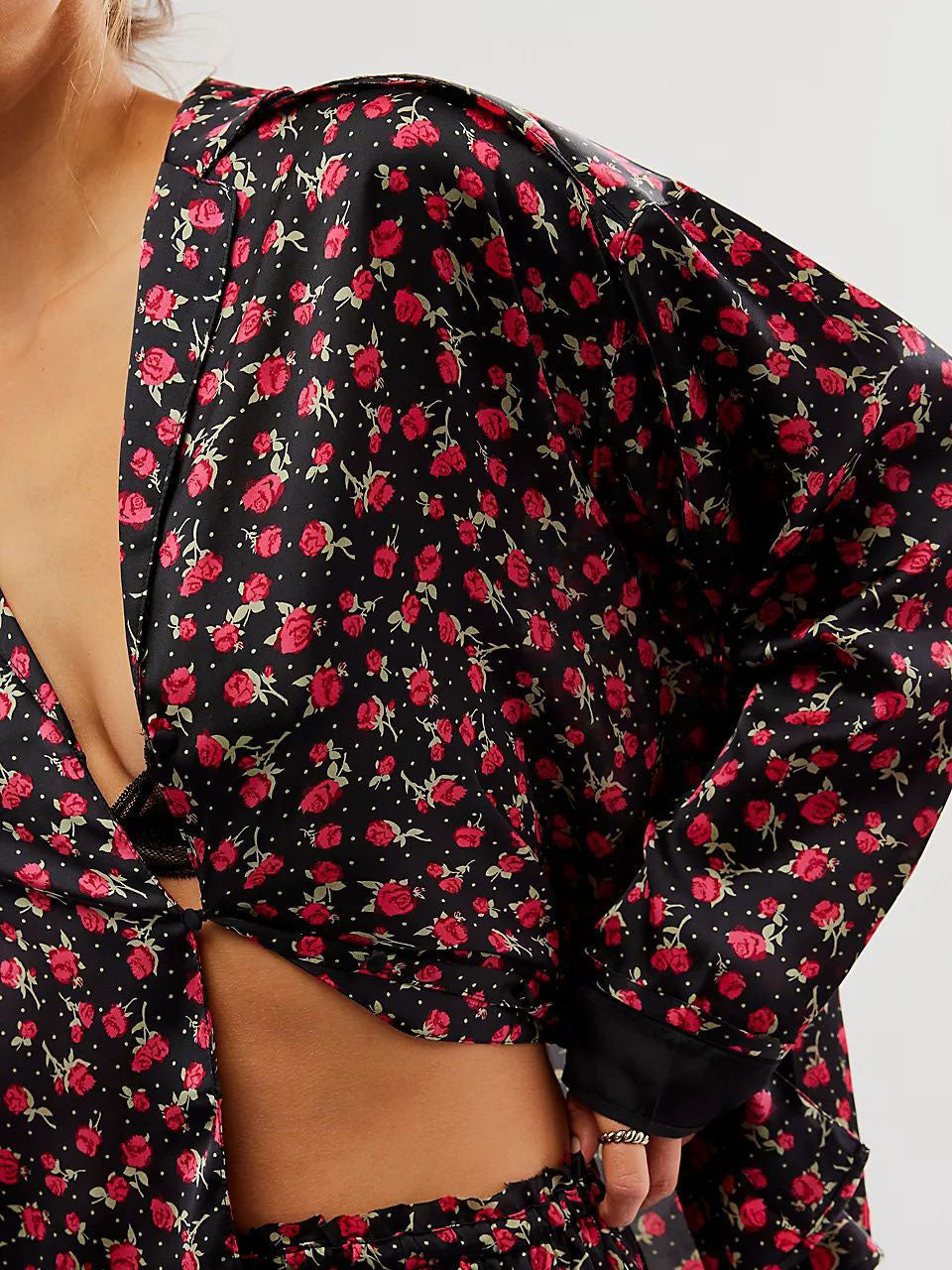 Pyjamaset met rozenprint