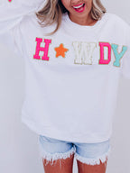 Mode letter sterrenprint sweatshirt
