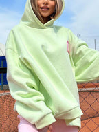 Losse effen kleur sweatshirt