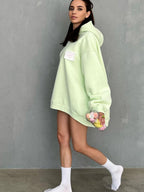 Losse effen kleur sweatshirt