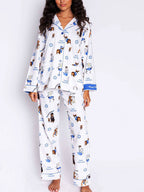 Schattige pyjamaset met hondenprint