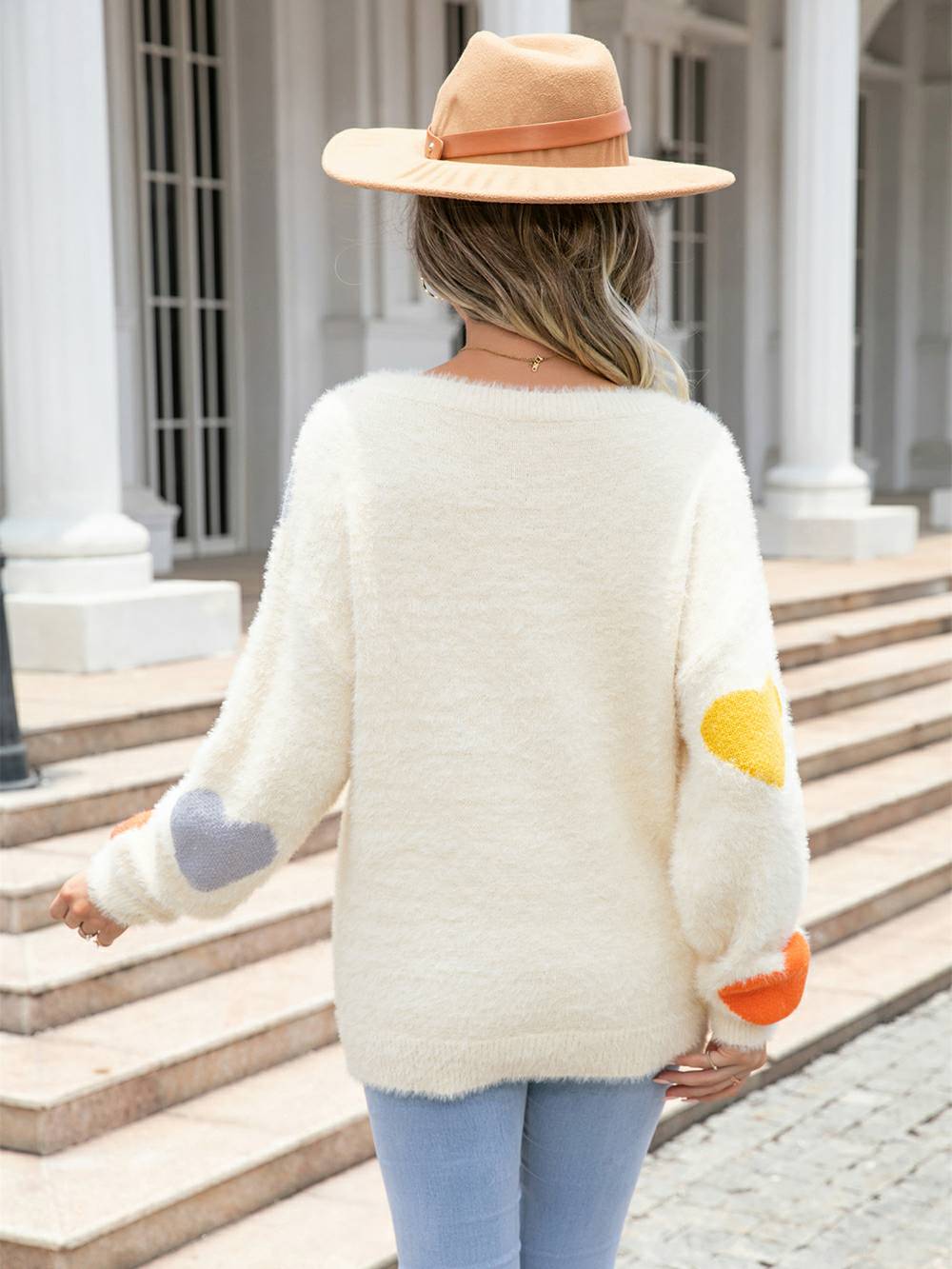 Harige liefdesweater met hart