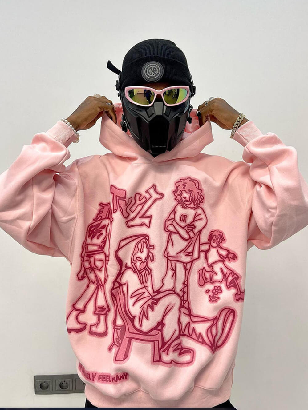 Hoodie met stripfiguurprint