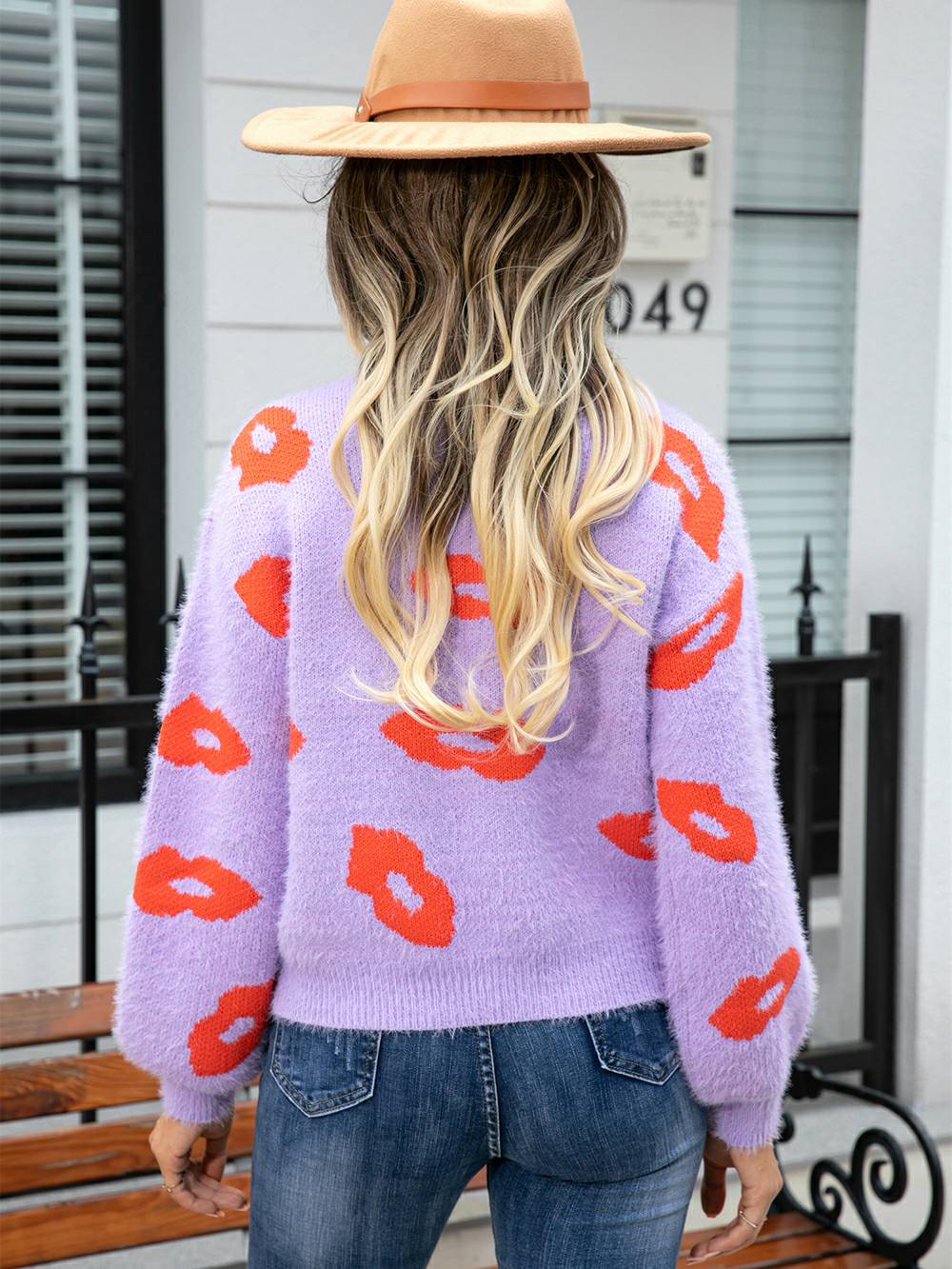 Lips of Love trui met ronde hals