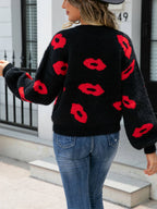 Lips of Love trui met ronde hals