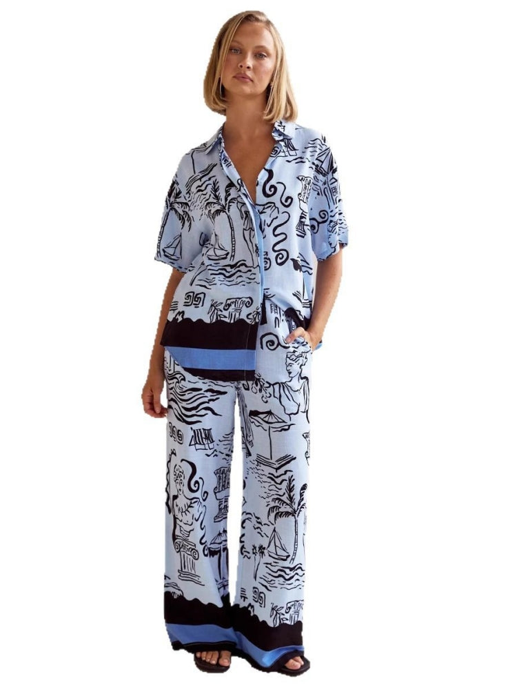 Casual Gebreid Cardigan Huis Set