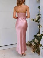 Lente/zomer Maxi-jurken met één schouderjurk, taille