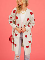 Hart gebreid vest