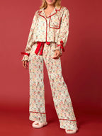 Kerstfiguren Print Pyjama Set