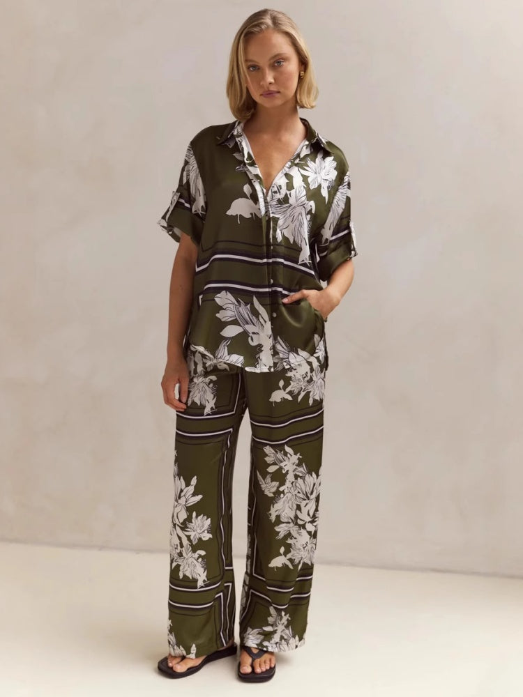 Casual Gebreid Cardigan Huis Set