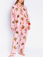 Kitten Krans Print Pyjama Set