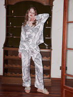 Jaguar Loungewear-set met dierenprint van ijszijde met lange mouwen