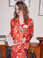 Dessert Print Lange Mouwen IJszijde Loungewear Set