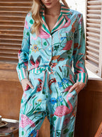 Pyjamaset met flamingoprint