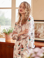 Circus Print IJszijde Lange Mouwen Loungewear Set