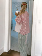 Pyjamaset met drie strepen voor de feestdagen