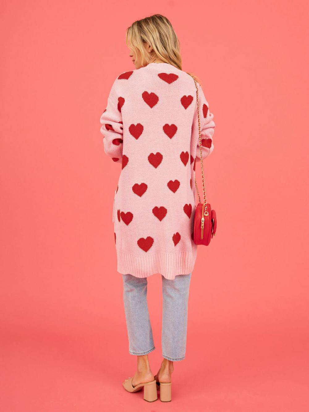 Hart gebreid vest