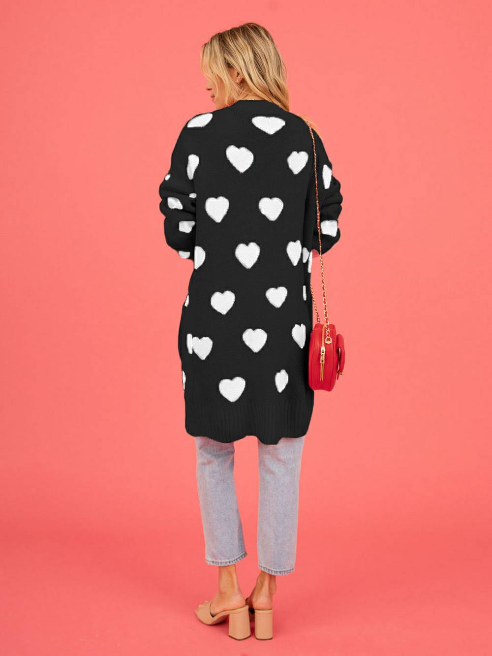 Hart gebreid vest