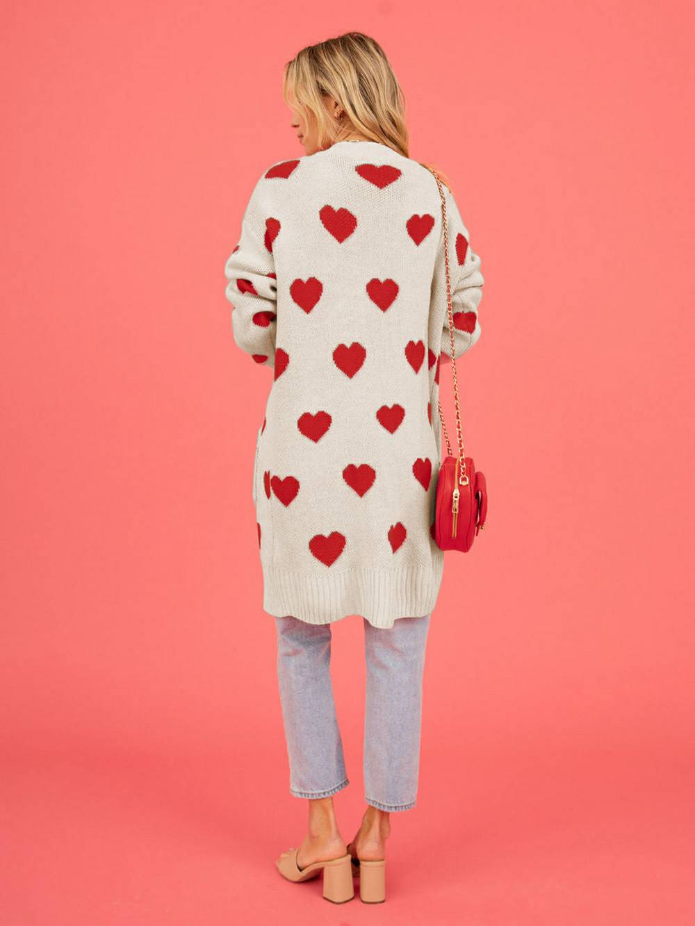 Hart gebreid vest