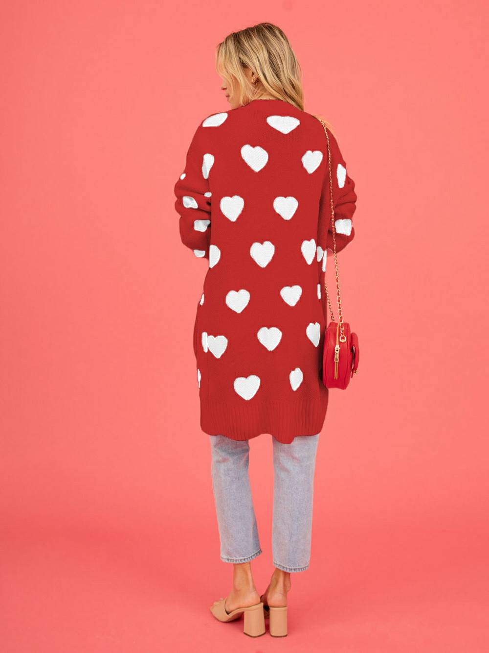 Hart gebreid vest