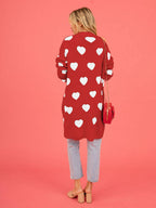 Hart gebreid vest
