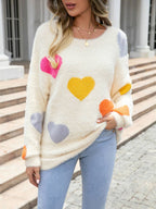 Harige liefdesweater met hart