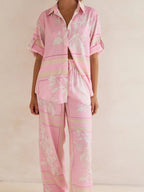 Casual Gebreid Cardigan Huis Set