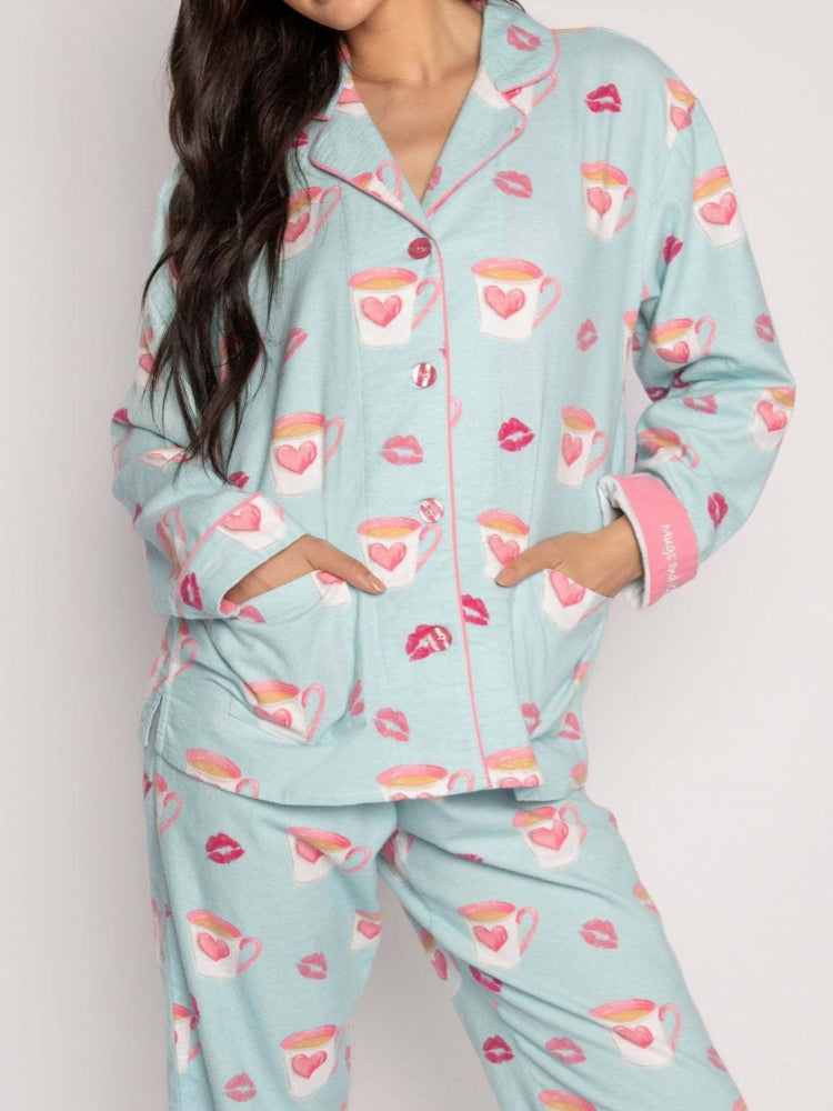 Hart en Lippenafdruk Pyjama Set