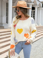 Harige liefdesweater met hart