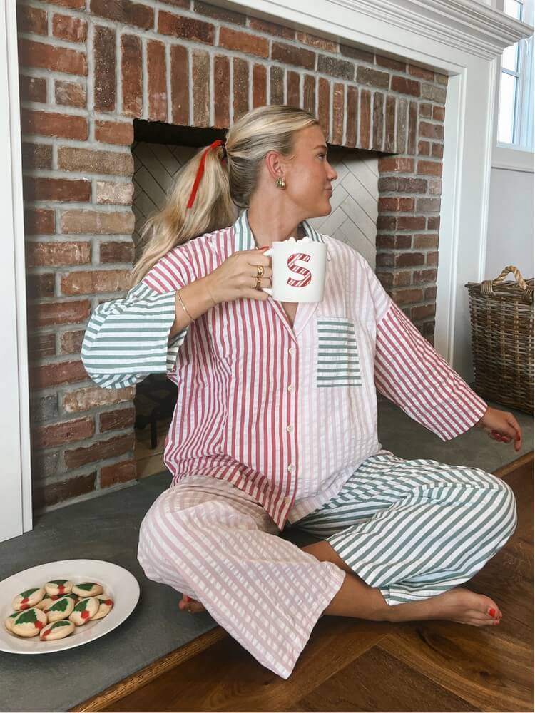Pyjamaset met drie strepen voor de feestdagen