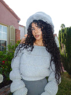 Street Style Lantaarn Mouw Crop Trui