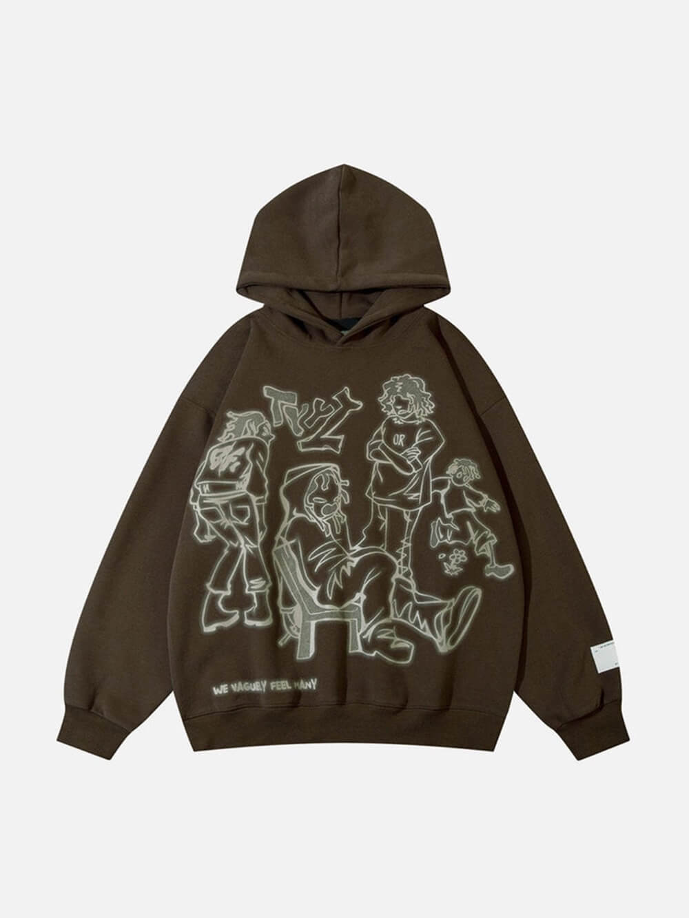 Hoodie met stripfiguurprint
