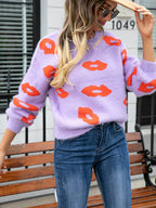 Lips of Love trui met ronde hals