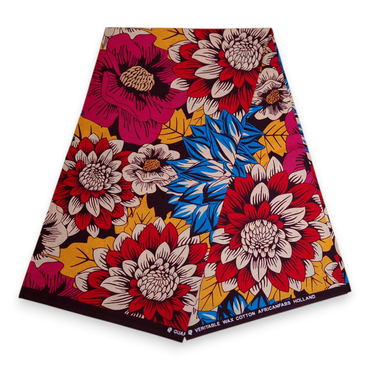 Afrikaanse Rood & Blauw Flowers hoofddoek - headwrap