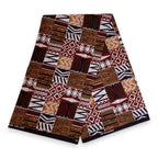 Afrikaanse Bruin Bogolan Mosaic hoofddoek - headwrap