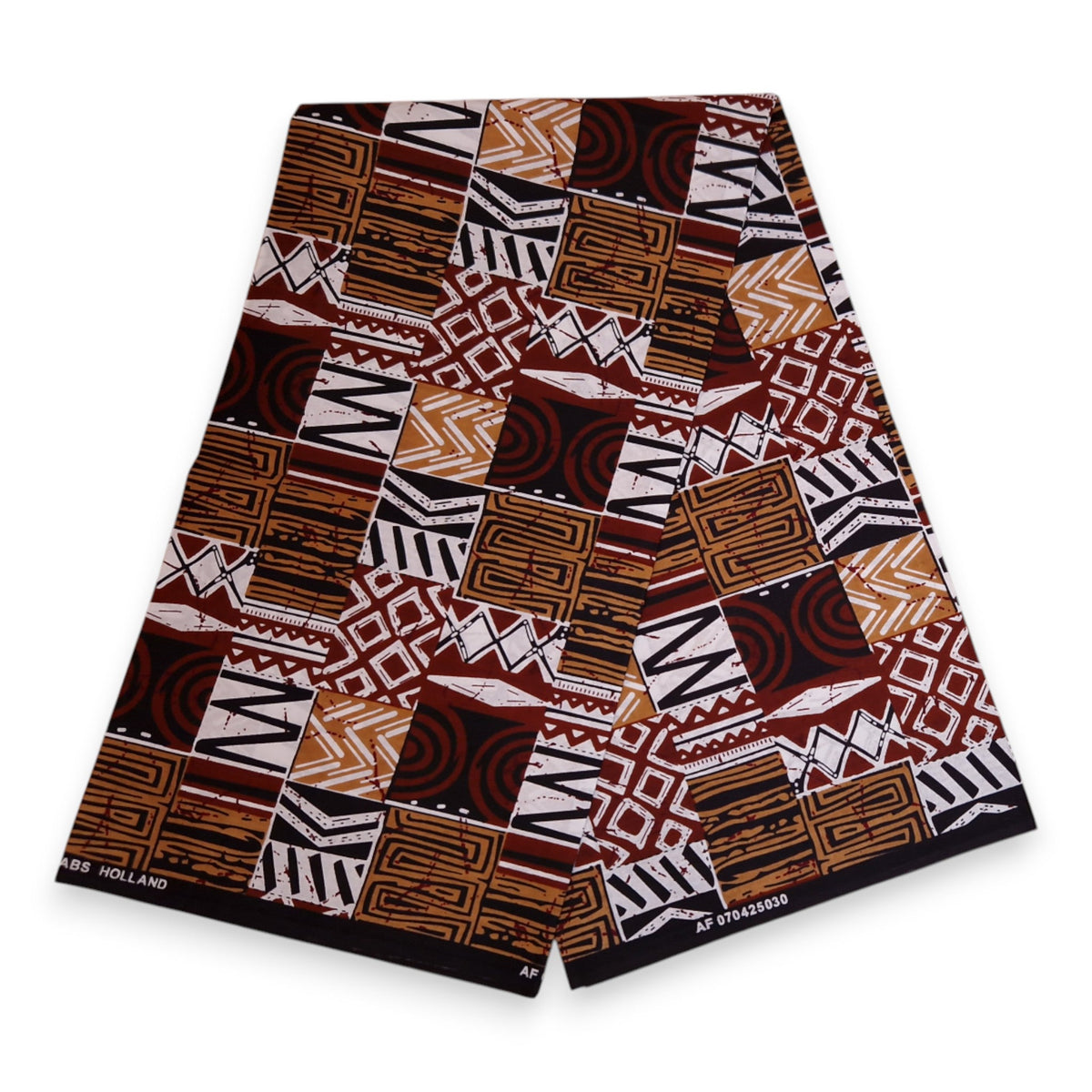 Afrikaanse Bruin Bogolan Mosaic hoofddoek - headwrap