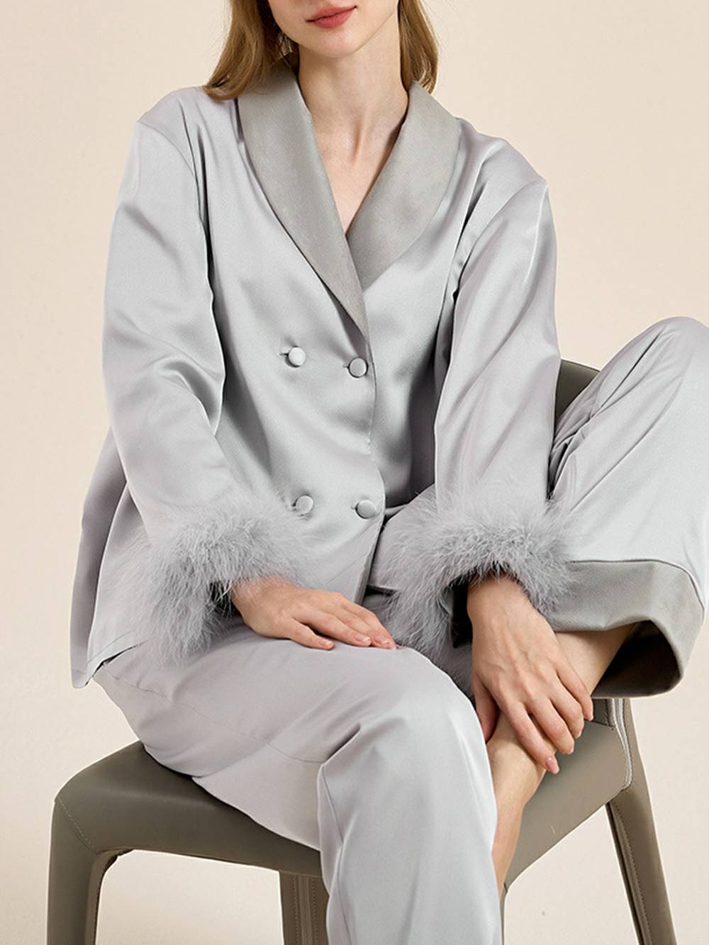 Veren trim rode pyjama set