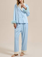 Veren trim rode pyjama set