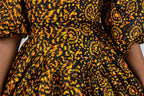 Risa Ankara Short flare Dress | Yellow African Print