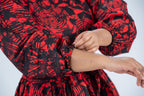 Eno Ankara Maxi Dress | Red and Black African Print