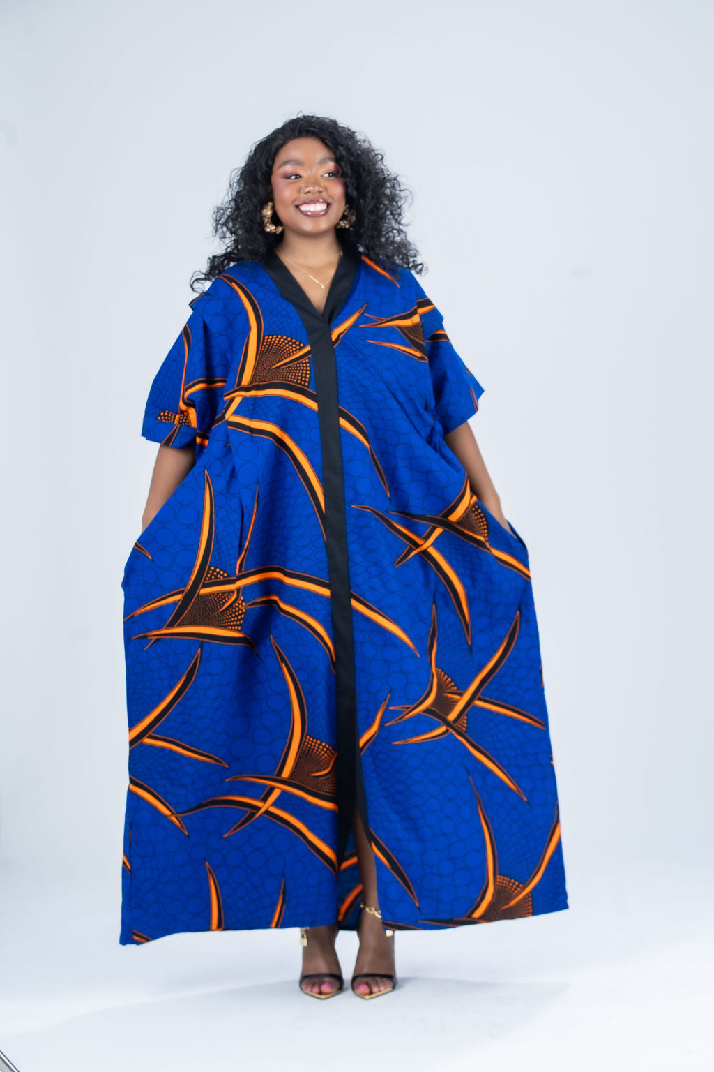 Brisa Ankara Bubu Dress | Blue African Print
