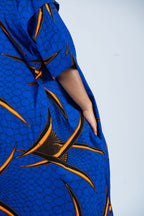 Brisa Ankara Bubu Dress | Blue African Print
