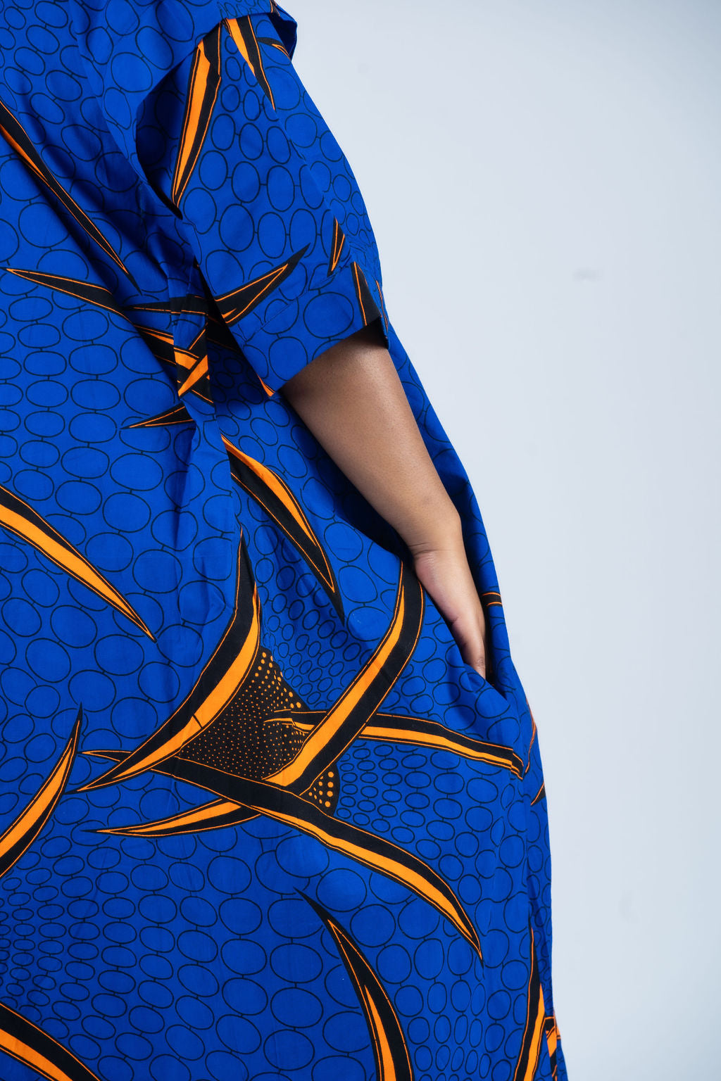 Brisa Ankara Bubu Dress | Blue African Print