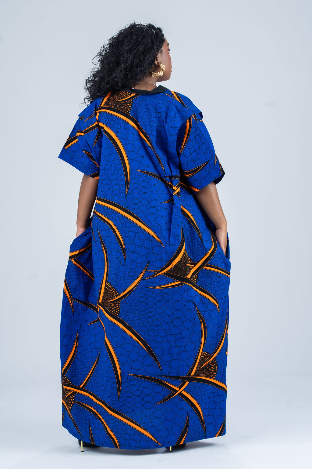 Brisa Ankara Bubu Dress | Blue African Print