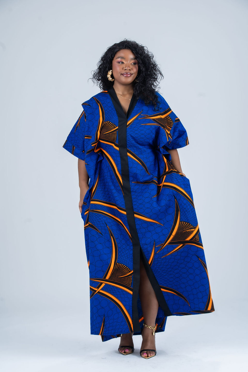 Brisa Ankara Bubu Dress | Blue African Print